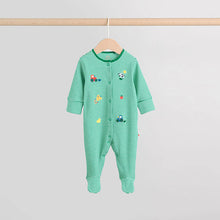 Load image into Gallery viewer, Multi Farm Baby Sleepsuits 3 Pack (0-18mths)