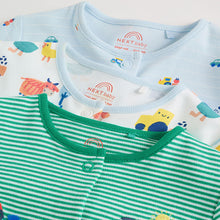 Load image into Gallery viewer, Multi Farm Baby Sleepsuits 3 Pack (0-18mths)