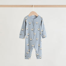 Load image into Gallery viewer, Multi Safari Animal Baby Sleepsuits 4 Pack (0mths-2yrs)