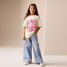 Load image into Gallery viewer, Yellow Nirvana Oversized Graphic T-Shirt (7-12yrs)