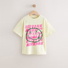 Load image into Gallery viewer, Yellow Nirvana Oversized Graphic T-Shirt (7-12yrs)