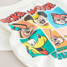 Load image into Gallery viewer, White Printed Mickey Mouse Short Sleeve T-Shirt (3mths-6yrs)