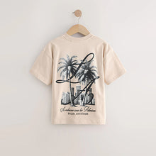 Load image into Gallery viewer, Stone Palm Back Print Short Sleeve Graphic T-Shirt (3-12yrs)