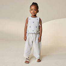 Load image into Gallery viewer, Blue Stripe Blouse and Trousers set (6mths-6yrs)