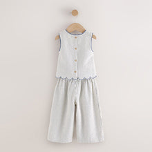 Load image into Gallery viewer, Blue Stripe Blouse and Trousers set (6mths-6yrs)