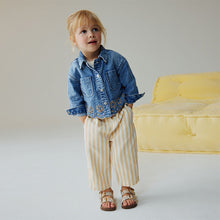 Load image into Gallery viewer, Mid Blue Denim Jacket and Stripe Trousers Set (6mths-5yrs)
