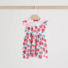 Load image into Gallery viewer, White Strawberry Baby Short Sleeve Dresse 2 Pack (0mths-2yrs)