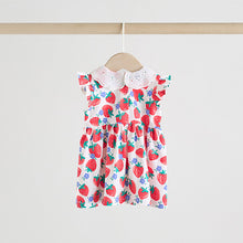 Load image into Gallery viewer, White Strawberry Baby Short Sleeve Dresse 2 Pack (0mths-2yrs)