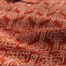 Load image into Gallery viewer, Red Cotton Linen Printed Short Sleeve Shirt