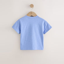 Load image into Gallery viewer, Blue Cupcake Short Sleeve Embroidered T-Shirt (3mths-6yrs)
