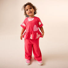 Load image into Gallery viewer, Red Heart Short Sleeve Peplum T-Shirt (3mths-6yrs)