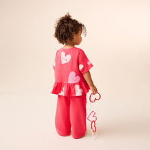 Load image into Gallery viewer, Red Heart Short Sleeve Peplum T-Shirt (3mths-6yrs)