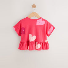 Load image into Gallery viewer, Red Heart Short Sleeve Peplum T-Shirt (3mths-6yrs)