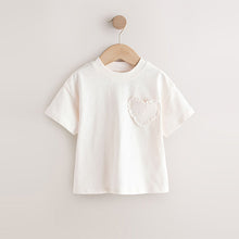 Load image into Gallery viewer, White Short Sleeve Pocket T-Shirt (3mths-6yrs)