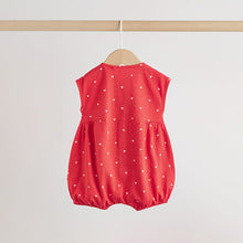 Load image into Gallery viewer, Red Heart Printed Button Through Button Through Baby Rompers 3 Pack