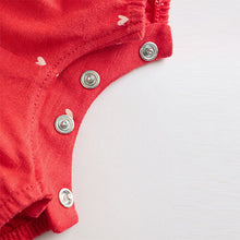 Load image into Gallery viewer, Red Heart Printed Button Through Button Through Baby Rompers 3 Pack