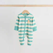 Load image into Gallery viewer, Multi Stripe Baby Sleepsuits 3 Pack (0mths-2yrs)