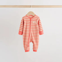 Load image into Gallery viewer, Multi Stripe Baby Sleepsuits 3 Pack (0mths-2yrs)