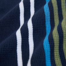 Load image into Gallery viewer, Navy Blue Vertical Stripe Polo Shirt