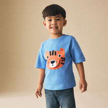 Load image into Gallery viewer, Blue Tiger Short Sleeve Interactive T-Shirt (3mths-6yrs)