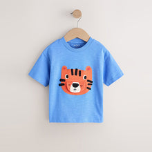 Load image into Gallery viewer, Blue Tiger Short Sleeve Interactive T-Shirt (3mths-6yrs)