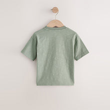 Load image into Gallery viewer, Green Safari Animals Short Sleeve Appliqué T-Shirts 3 Pack (3mths-6yrs)