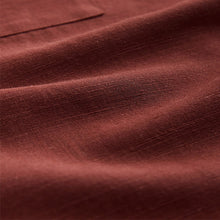 Load image into Gallery viewer, Rust Brown N.Premium Linen Tencel Blend Short Sleeve Shirt