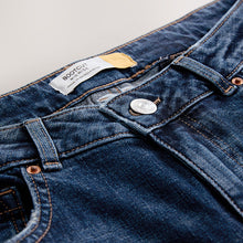 Load image into Gallery viewer, Dark Blue Mid Rise Authentic Bootcut Jeans