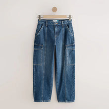 Load image into Gallery viewer, Dark Blue Ankle Straight Leg Carpenter Jeans