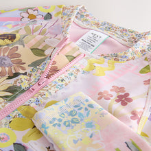 Load image into Gallery viewer, Pink Patchwork Floral Long Sleeve Sunsafe Swimsuit (3-12yrs)