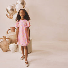 Load image into Gallery viewer, Pastel Pink Angel Sleeve Sequin Party Dress (3-12yrs)
