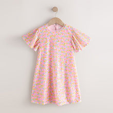 Load image into Gallery viewer, Pastel Pink Angel Sleeve Sequin Party Dress (3-12yrs)