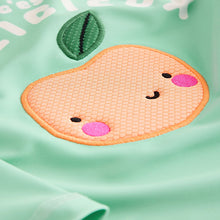 Load image into Gallery viewer, Mint Green Gingham Fruit Long Sleeve Sunsafe Swim Set (6mths-6yrs)