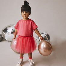 Load image into Gallery viewer, Berry Pink Top and Tutu Skirt Set (3mths-6yrs)