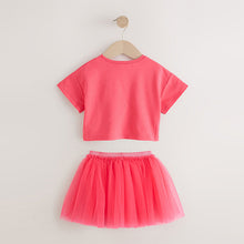 Load image into Gallery viewer, Berry Pink Top and Tutu Skirt Set (3mths-6yrs)