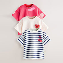 Load image into Gallery viewer, Red Hearts T-Shirts 3 Pack (3mths-6yrs)