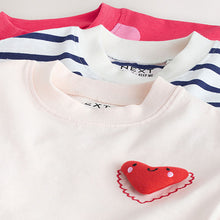 Load image into Gallery viewer, Red Hearts T-Shirts 3 Pack (3mths-6yrs)
