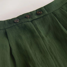 Load image into Gallery viewer, Green Superwide Pleated Trousers