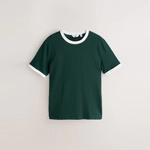 Load image into Gallery viewer, Green Regular Fit Ringer T-Shirt