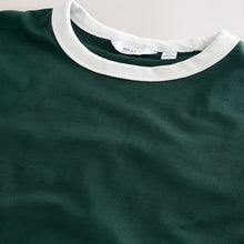 Load image into Gallery viewer, Green Regular Fit Ringer T-Shirt