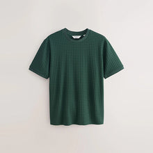 Load image into Gallery viewer, Olive Green Single N.Premium Short Sleeve Textured T-Shirt