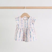 Load image into Gallery viewer, White Strawberry Baby Woven Top and Trousers Set 2 Piece (0-18mths)