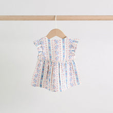 Load image into Gallery viewer, White Strawberry Baby Woven Top and Trousers Set 2 Piece (0-18mths)