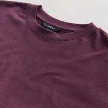 Load image into Gallery viewer, Burgundy Red Short Sleeve Lace Hem T-Shirt
