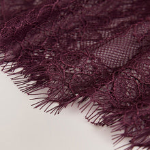 Load image into Gallery viewer, Burgundy Red Short Sleeve Lace Hem T-Shirt