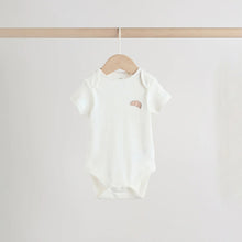 Load image into Gallery viewer, Blue 5 Pack Short Sleeve Baby Bodysuits