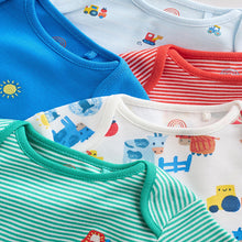 Load image into Gallery viewer, Green Farm 5 Pack Short Sleeve Baby Bodysuits