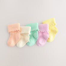 Load image into Gallery viewer, Multi Pastel Baby Socks 5 Pack