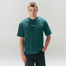 Load image into Gallery viewer, Teal Relaxed Fit Graphic Print Heavy Weight T-Shirt