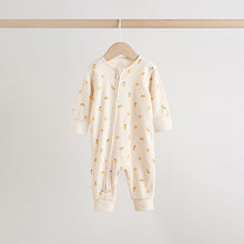 Load image into Gallery viewer, Lemon Yellow Baby Sleepsuits 3 Pack (0mths-2yrs)